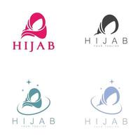 muslimah hijab logo sjabloon vector illustratie ontwerp-vector