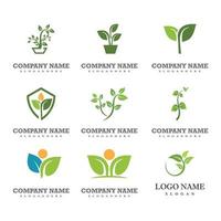 groen blad logo ecologie natuur element vector icoon