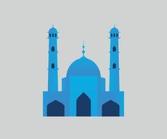 ramadan kareem moskee blauw vector