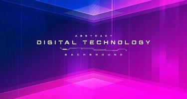 digitaal technologie metaverse neon blauw roze achtergrond, cyber informatie, abstract snelheid aansluiten communicatie, innovatie toekomst meta techniek, internet netwerk verbinding, ai groot gegevens, illustratie 3d vector