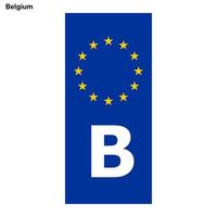 EU land identificatie. blauw band Aan licentie borden vector