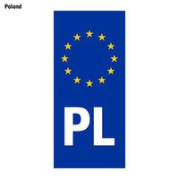 EU land identificatie. blauw band Aan licentie borden vector