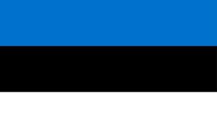 Estland gemakkelijk vlag correct maat, proportie, kleuren. vector