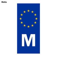 EU land identificatie. blauw band Aan licentie borden vector