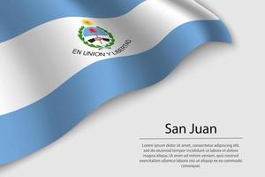 Golf vlag van san Juan is een staat van Argentinië vector