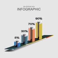 infographic voor bedrijf verslag doen van vector