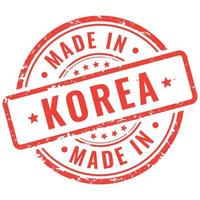 gemaakt in Korea postzegel vector