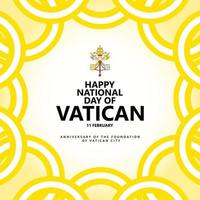 verjaardag van de fundament van Vaticaan stad viering vector sjabloon. de heilig zien lokaal viering.