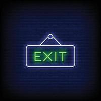 exit neonreclame stijl tekst vector