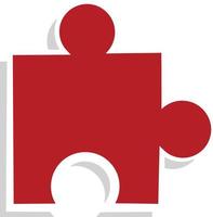 rood puzzel illustratie vector