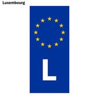 EU land identificatie. blauw band Aan licentie borden vector