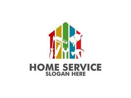 huis onderhoud vector logo sjabloon. deze ontwerp geschikt voor huis Diensten en reparatie