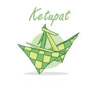 Indonesisch traditioneel ketupat voedsel, eid al-fitr viering voedsel, ketupat vector vrij