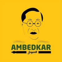 dr babasaheb ambedkar de vader van Indisch grondwet ambedkar Jayanti vector