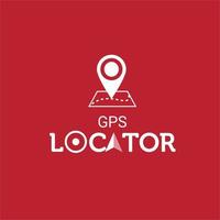 creatief woordmerk logo GPS plaats bijhouden vector logo sjabloon