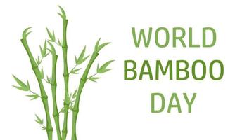 wereld bamboe dag september 18. vector illustratie.