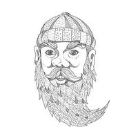 Paul Bunyan Houthakker Doodle Art vector