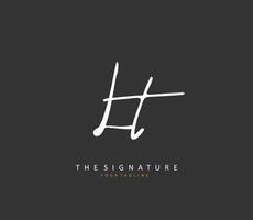 l t lt eerste brief handschrift en handtekening logo. een concept handschrift eerste logo met sjabloon element. vector