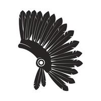 Amerikaans inheems chef hoofd Indisch logo vector