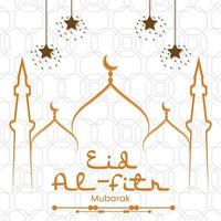 eid al-fitr mubarak wensen post vector