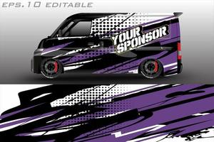 auto grafisch vector ontwerp. abstract racing vorm met modern camouflage ontwerp voor voertuig vinyl inpakken