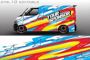 auto grafisch vector ontwerp. abstract racing vorm met modern camouflage ontwerp voor voertuig vinyl inpakken