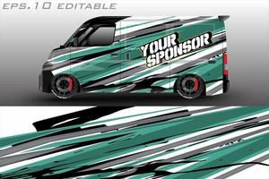 auto grafisch vector ontwerp. abstract racing vorm met modern camouflage ontwerp voor voertuig vinyl inpakken