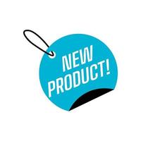 nieuwe productlabelsticker vector