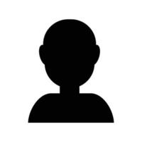 silhouet illustratie van een zwart persoon. vector. gebruiker account icoon inc zwart. vector