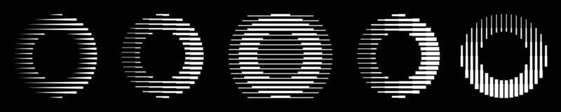reeks monogram logo brief O lijnen abstract modern kunst vector illustratie