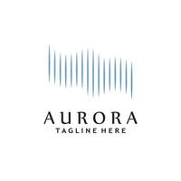Aurora licht Golf logo sjabloon vector