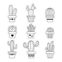 ingemaakte cactus set vector