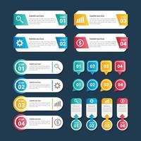 reeks van infographic element ontwerpen vector