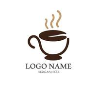 koffie kop logo met vector stijl sjabloon