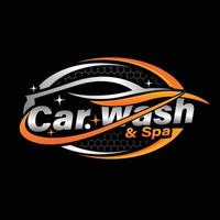 auto wassen en spa logo ontwerp voor automotive verwant bedrijf vector illustratie