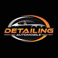 automotive en mobiel detaillering logo ontwerp sjabloon voor auto wassen verwant bedrijf vector