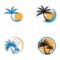 palmboom zomer logo sjabloon vector