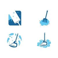 schoonmaak logo met vector illustratie symbool sjabloon