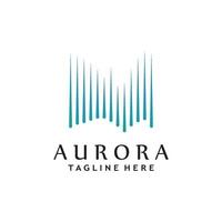 Aurora licht Golf logo sjabloon vector