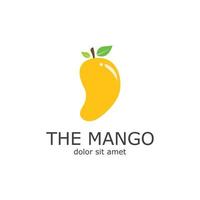 vector mango fruit logo sjabloon. mango icoon in vlak concept.