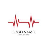 hart ritme logo of pulse lijn logo voor medisch geneeskunde met modern vector illustratie concept.
