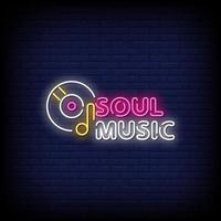 soulmuziek neonreclames vector