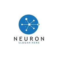 zenuw cel logo of neuron logo met vector sjabloon