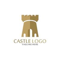 vector kasteel logo icoon sjabloon