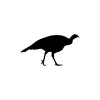 kalkoen silhouet voor kunst illustratie, pictogram of grafisch ontwerp element. de kalkoen is een groot vogel in de geslacht meleagris. vector illustratie
