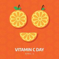 nationaal vitamine c dag vector illustartion met oranje of citrus