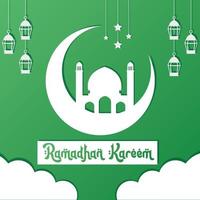 groet kaart Ramadhan vector