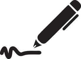 schrijven pen icoon symbool in wit achtergrond. illustratie van de teken potlood symbool vector afbeelding. eps 10.