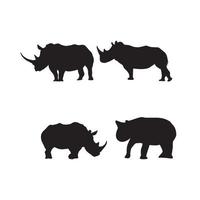 neushoorn silhouet neushoorn symboolset vector