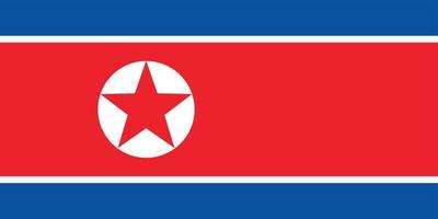 noorden Korea nationaal officieel vlag symbool, banier vector illustratie.